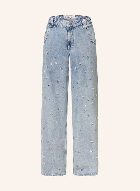 ESSENTIEL ANTWERP Wide leg jeans HIGG with decorative gems LB09 Lake Blue