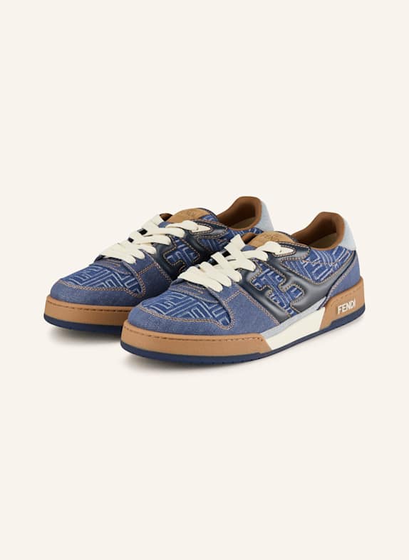 FENDI Sneakers MATCH BLUE/ ECRU/ BROWN