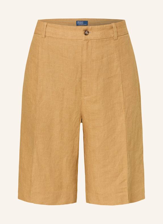 POLO RALPH LAUREN Leinenshorts CAMEL