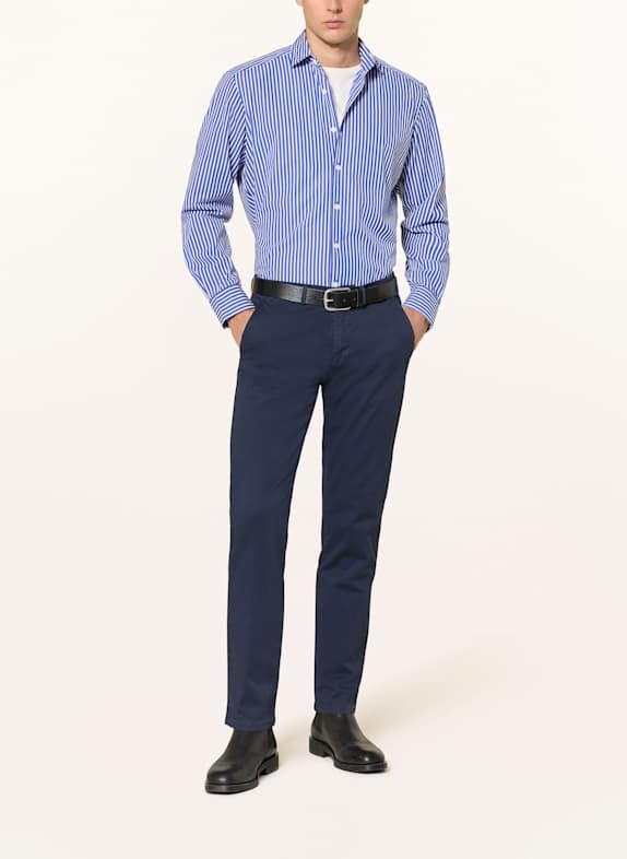 STROKESMAN'S Hemd Regular Fit BLAU / WEISS