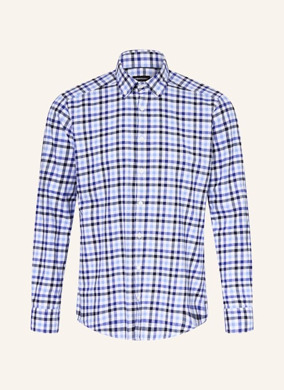 STROKESMAN'S Shirt regular fit LIGHT BLUE/ DARK BLUE/ WHITE