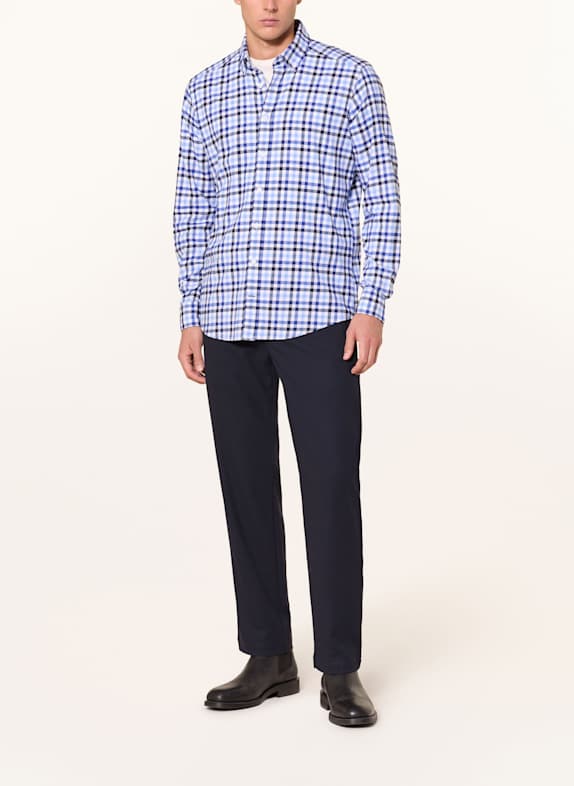 STROKESMAN'S Overhemd Regular Fit LICHTBLAUW / DONKERBLAUW / WIT