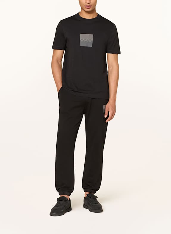 HUGO T-Shirt DUSPLIT SCHWARZ