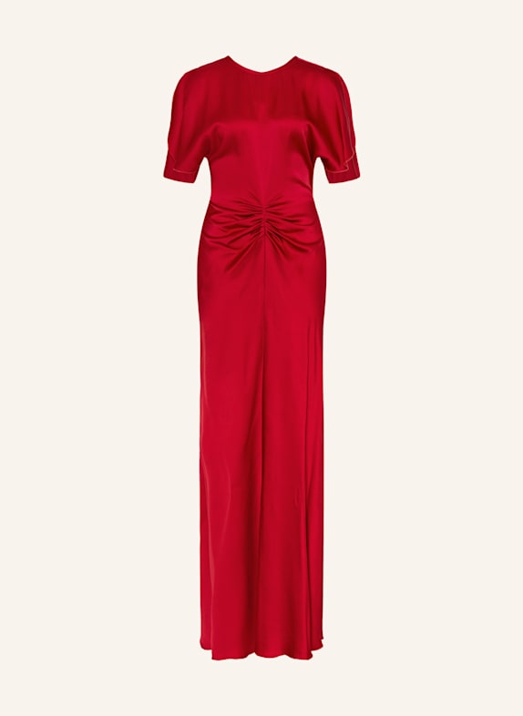 VICTORIA BECKHAM Evening dress in satin RED