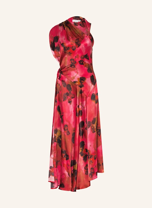 VICTORIA BECKHAM Dress made of silk RED/ PINK/ BLACK