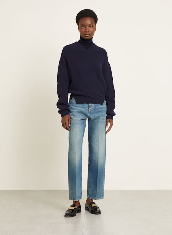 VICTORIA BECKHAM Trui met kasjmier DONKERBLAUW