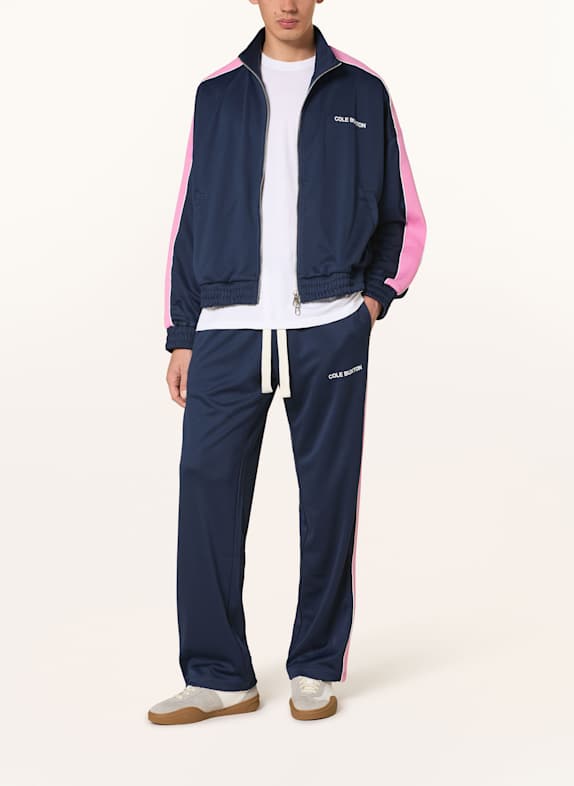 COLE BUXTON Trainingsbroek CONTRAST TAPE DONKERBLAUW / ROZE