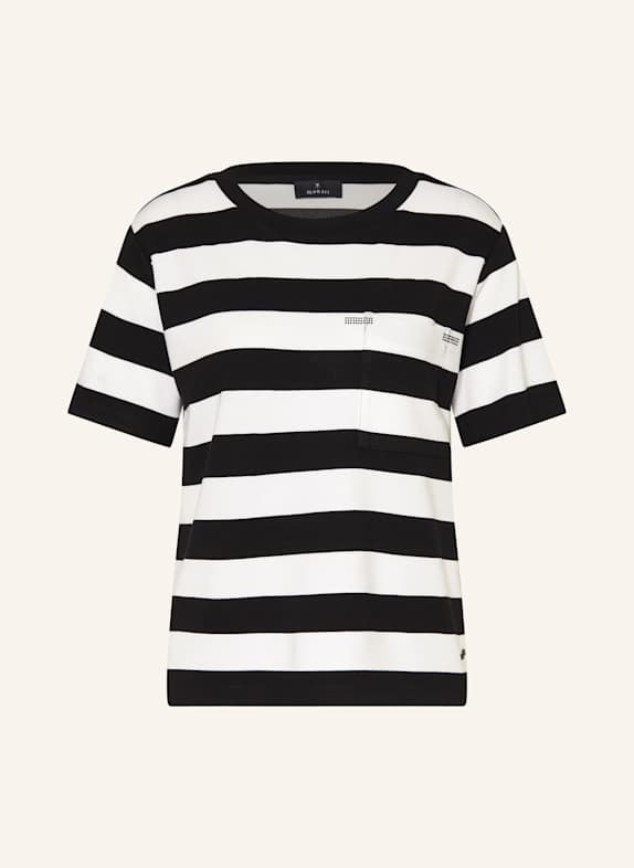monari T-Shirt mit Schmucksteinen SCHWARZ/ CREME