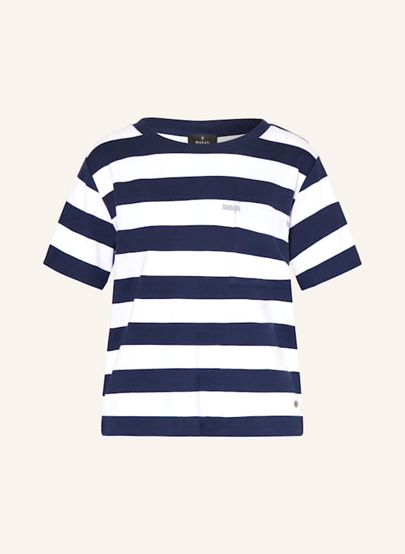 monari T-Shirt mit Schmucksteinen WEISS/ DUNKELBLAU