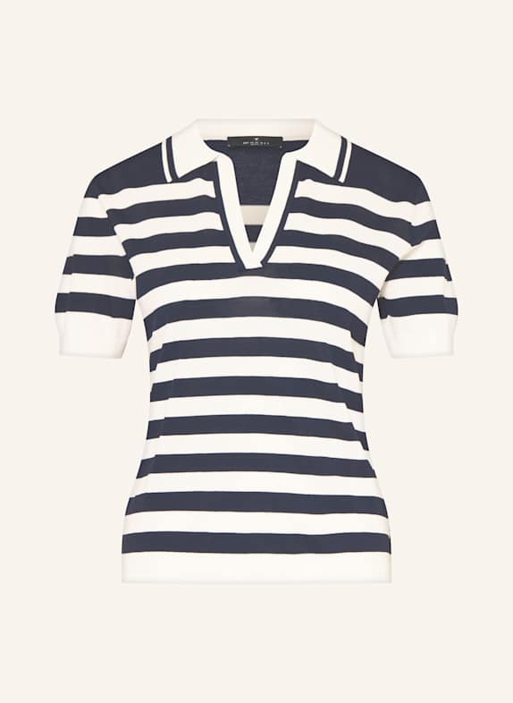 monari Strickshirt WEISS/ DUNKELBLAU