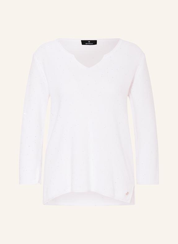 monari Pullover mit Pailletten WEISS