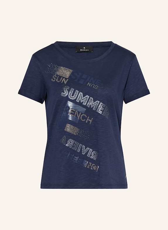 monari T-Shirt mit Schmucksteinen DUNKELBLAU/ SILBER/ GOLD