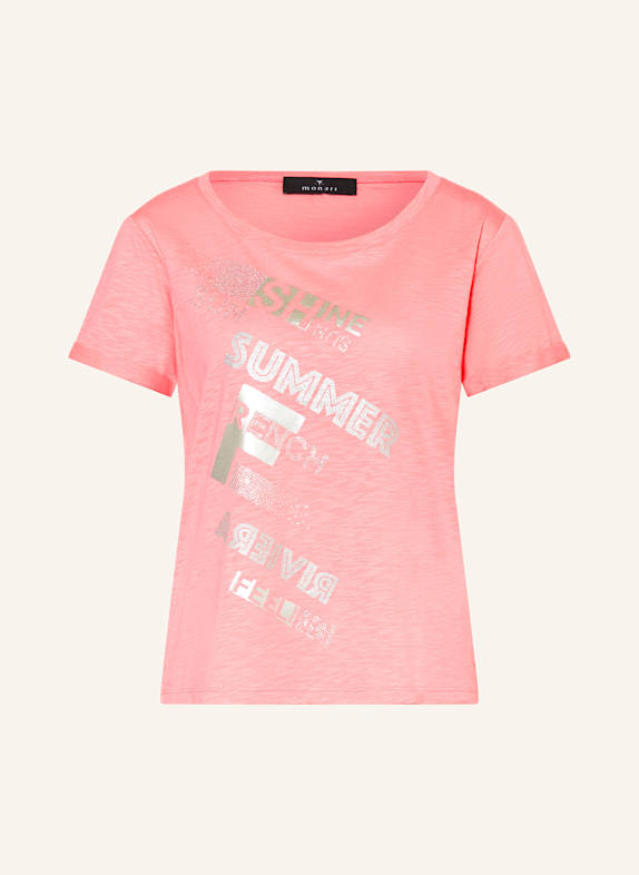 monari T-Shirt mit Schmucksteinen ROSA/ SILBER