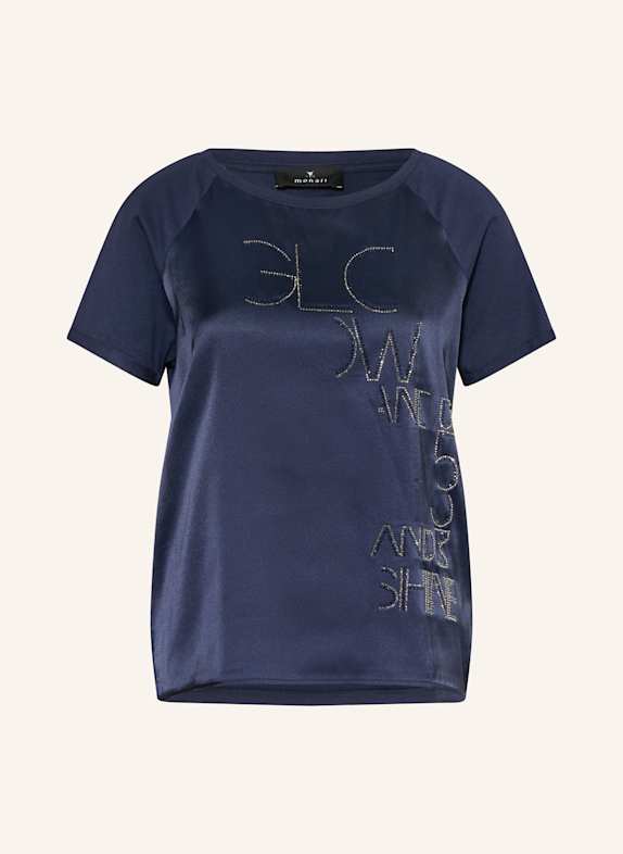 monari T-Shirt mit Schmucksteinen DUNKELBLAU/ GOLD