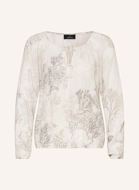 monari Blusenshirt mit Glitzergarn CREME/ GRAU/ SILBER