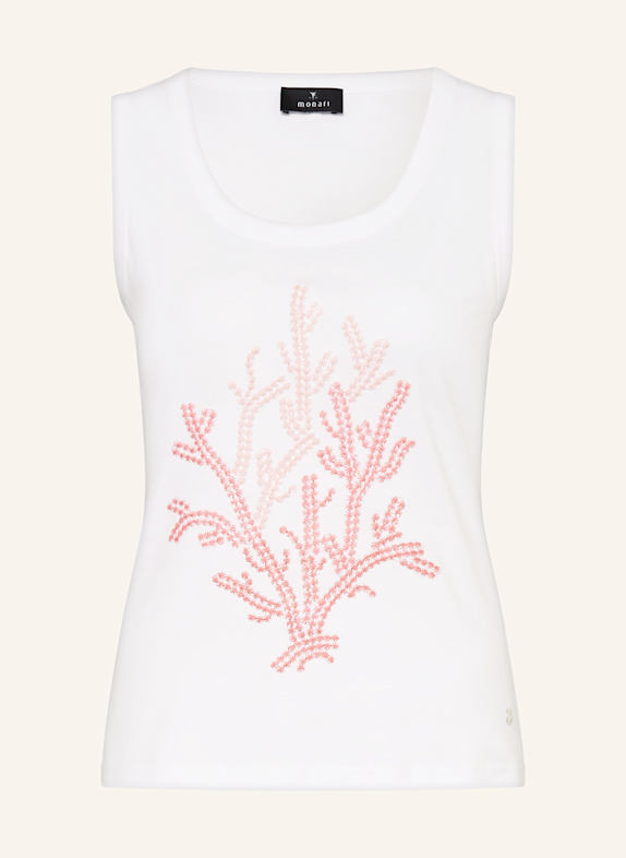 monari Top mit Pailletten WEISS/ ROSA/ HELLROSA