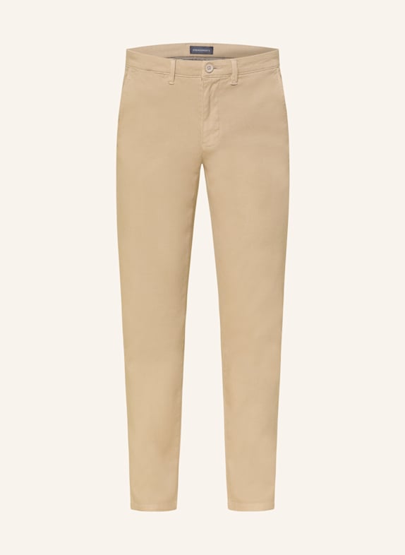 STROKESMAN'S Piqué-Chino Slim Fit HELLBRAUN