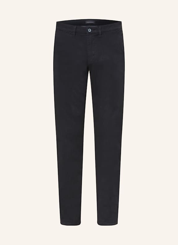 STROKESMAN'S Piqué chino slim fit DARK BLUE