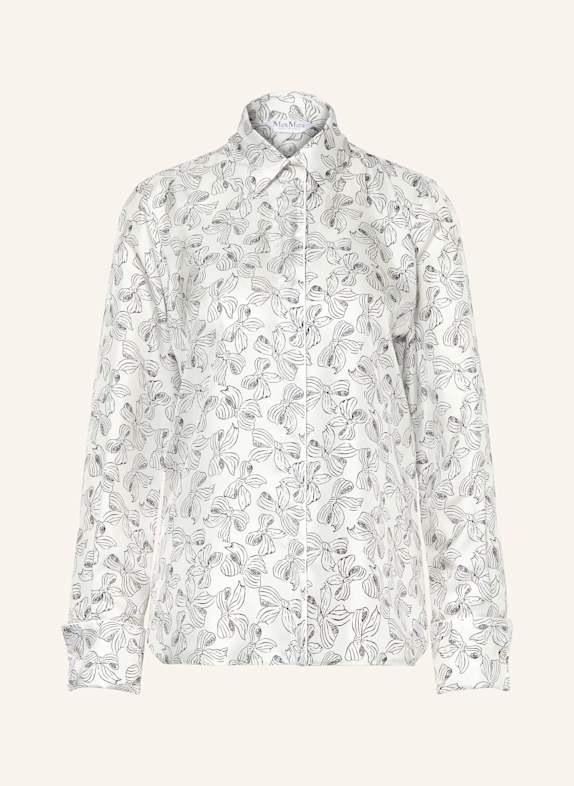 Max Mara RODESIA silk shirt blouse BLACK/ WHITE
