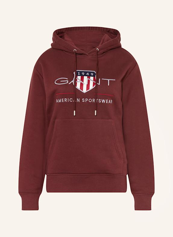 GANT Hoodie DUNKELROT