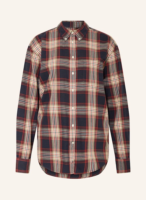GANT Hemdbluse aus Flanell DUNKELBLAU / ROT / BEIGE