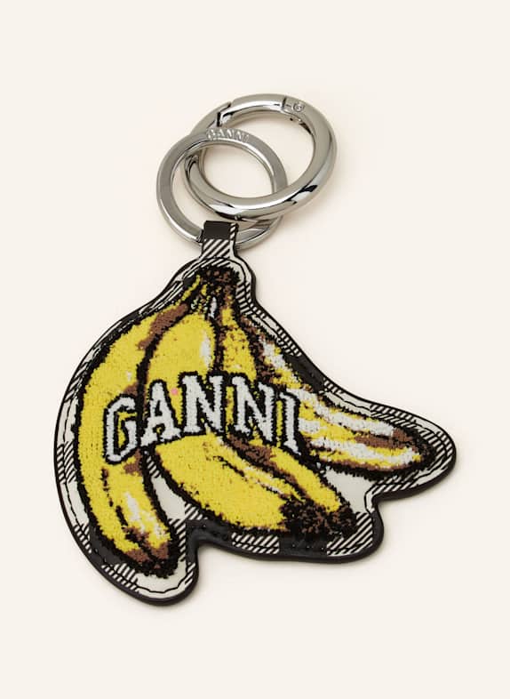 GANNI Taschenanhänger SCHWARZ/ WEISS/ GELB