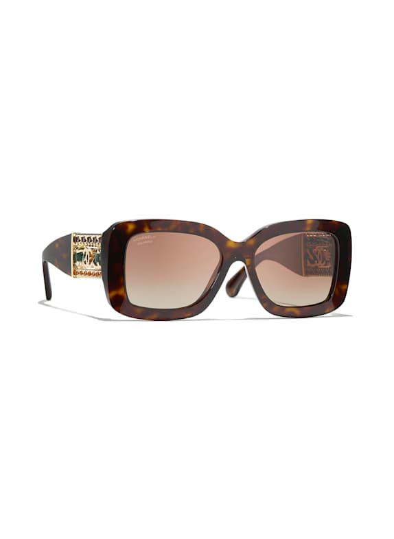 CHANEL Rechteckige Sonnenbrille C714S9 - HAVANA/ BRAUN POLARISIERT