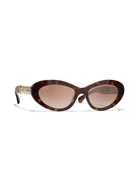 CHANEL Ovale Sonnenbrille C714S9 - HAVANA/ BRAUN POLARISIERT