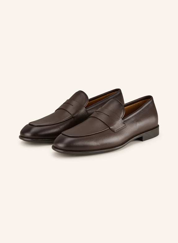FERRAGAMO Penny loafers DARK BROWN
