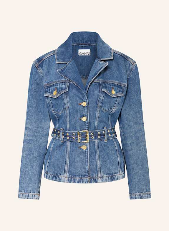 GANNI Jeansjacke BLAU
