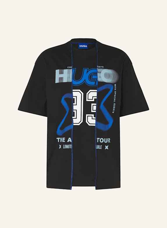 HUGO BLUE T-Shirt NESITIS SCHWARZ