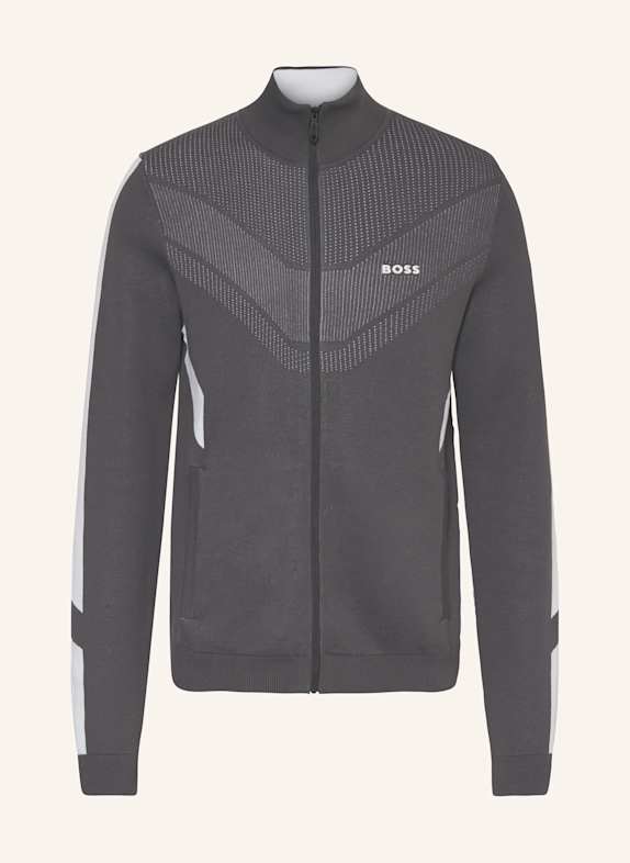 BOSS TENNIS RETRO tennis jacket DARK GRAY/ WHITE