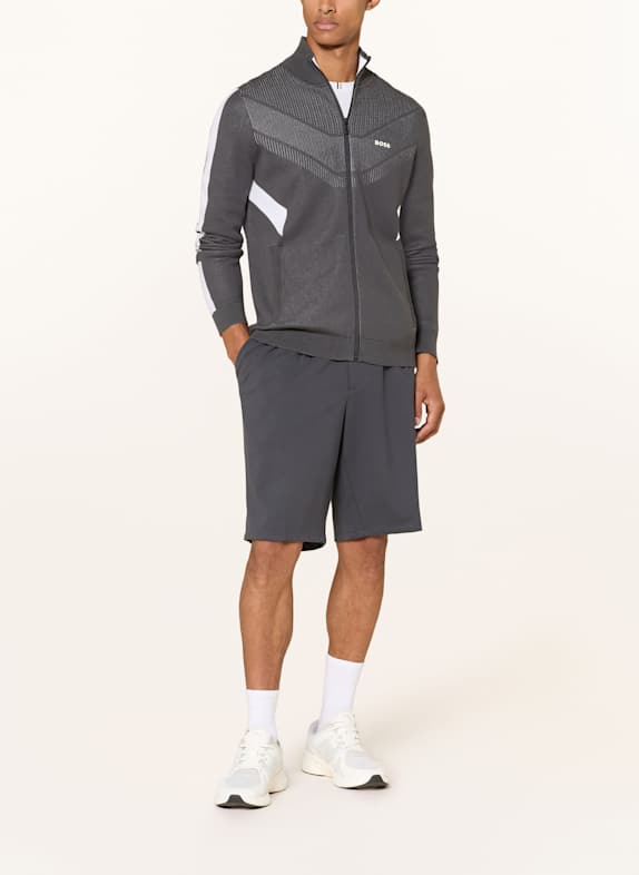 BOSS Tennisjack TENNIS RETRO DONKERGRIJS / WIT