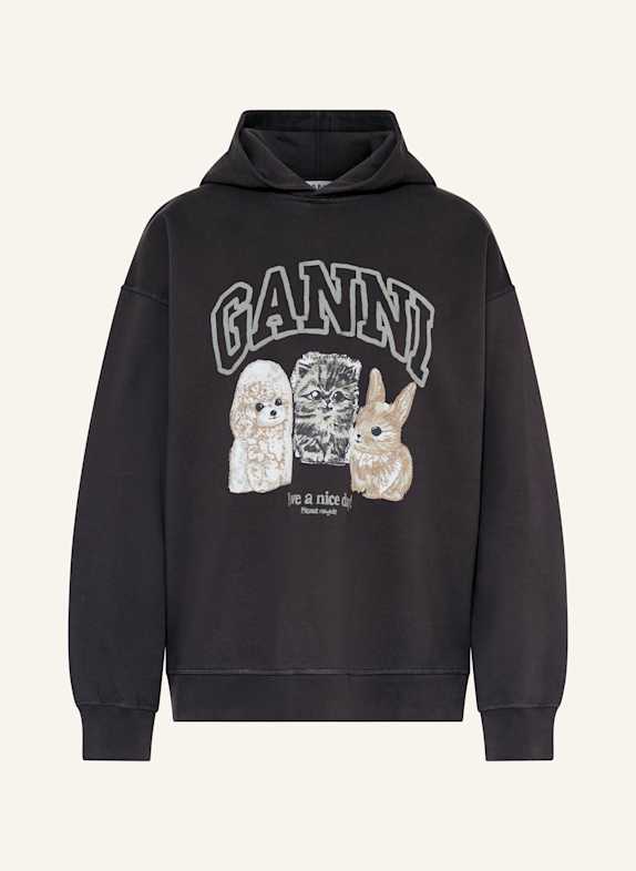 GANNI Hoodie ISOLI SCHWARZ