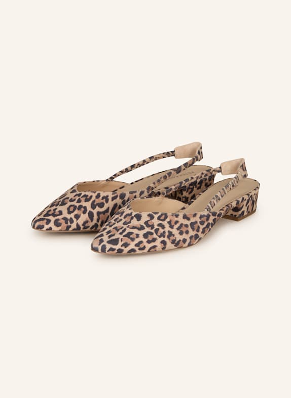 PETER KAISER Slingback pumps NAPOLI LIGHT BROWN/ DARK BROWN