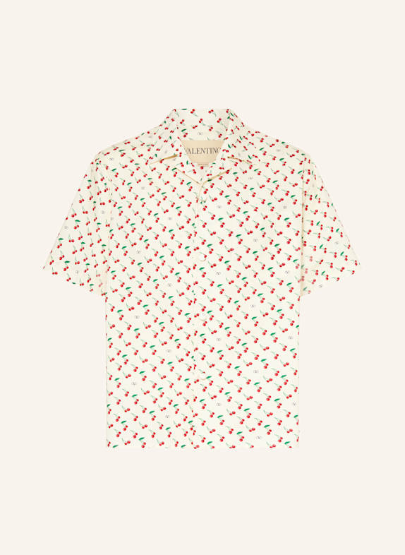 VALENTINO Shirt comfort fit BEIGE/ RED/ GREEN