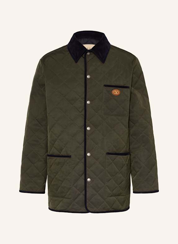 VALENTINO Quilted jacket OLIVE
