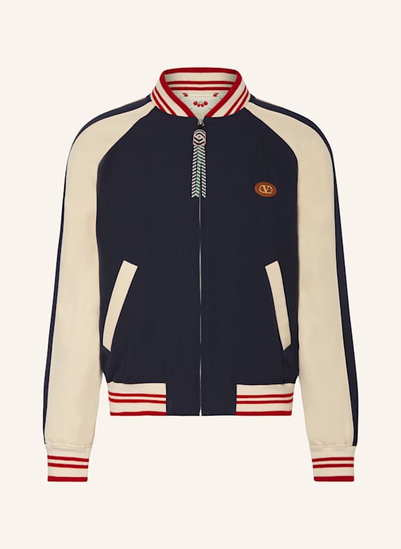 VALENTINO College jacket VARSITY DARK BLUE/ BEIGE/ RED