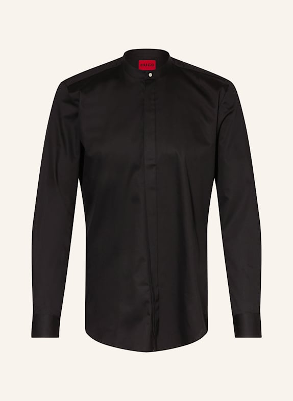 HUGO Koszula KALEB slim fit ze stójką CZARNY