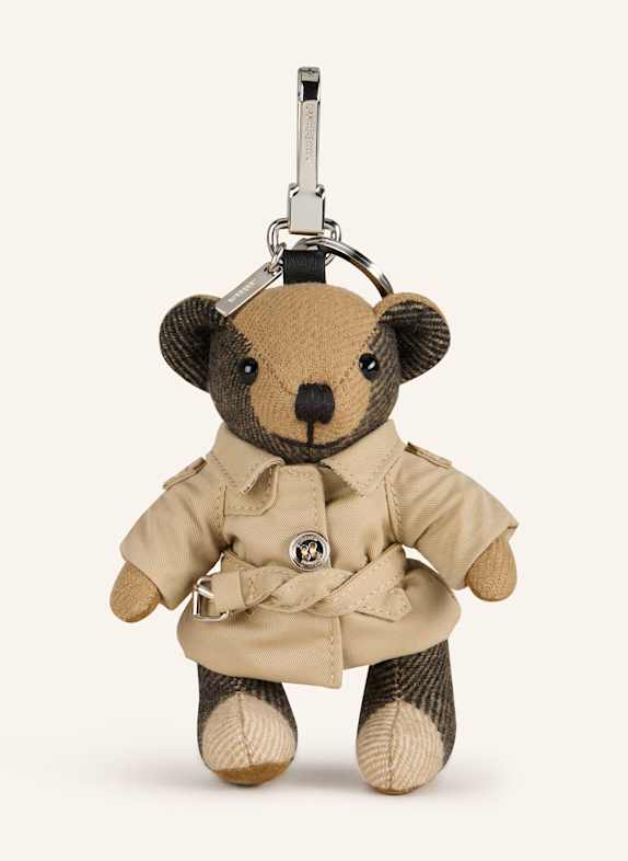 BURBERRY Přívěsek na tašku THOMAS TRENCH BÉŽOVÁ/ TMAVĚ HNĚDÁ