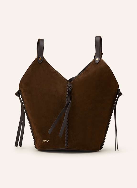 ISABEL MARANT Beuteltasche TAMPA MINI DUNKELBRAUN