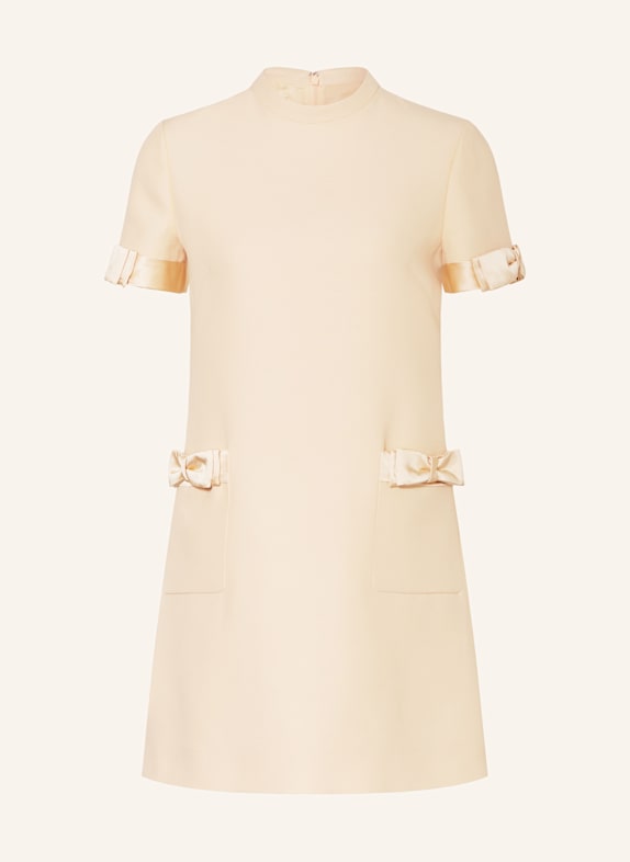 VALENTINO Sheath dress with silk ECRU