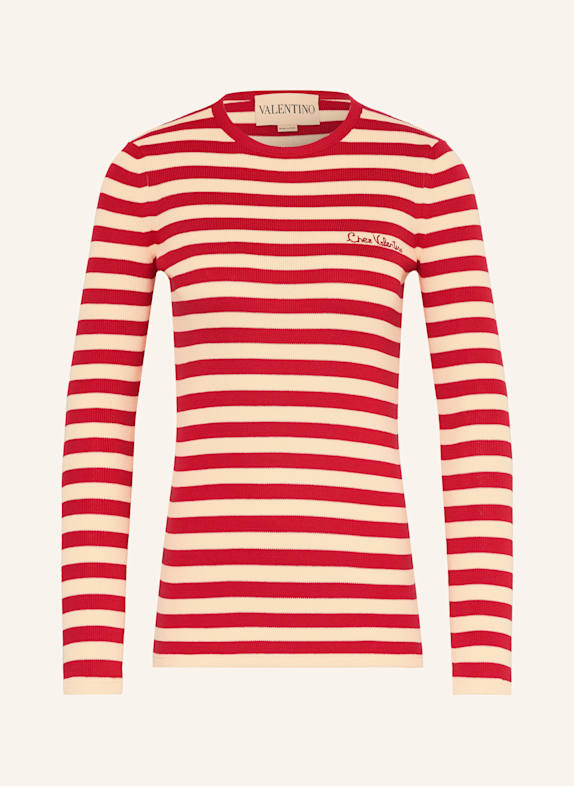VALENTINO Sweater CREAM/ DARK RED