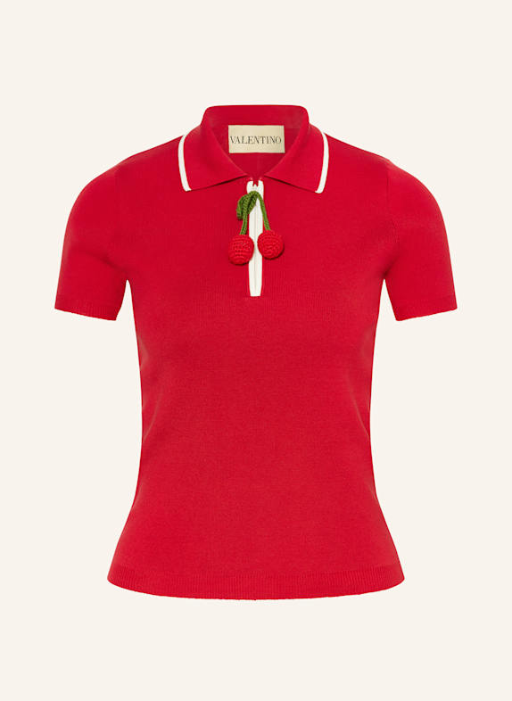 VALENTINO Knitted polo shirt RED