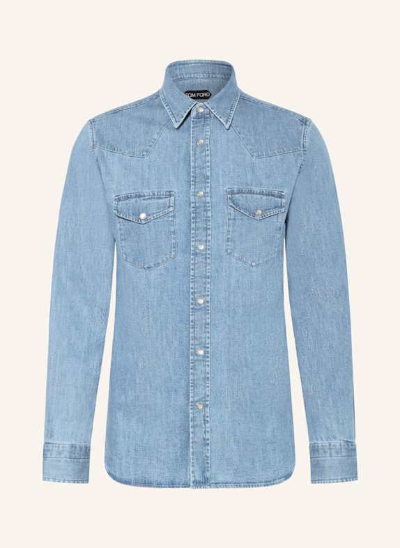 TOM FORD Jeanshemd Slim Fit HELLBLAU