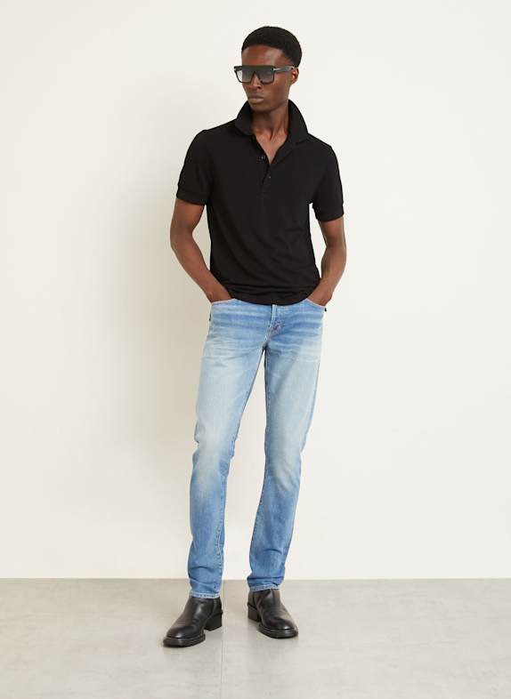 TOM FORD Piqué poloshirt ZWART