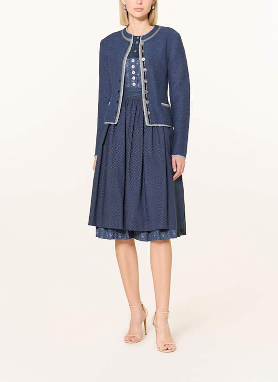 Johann & Johanna Gebreide jas met kasjmier DONKERBLAUW