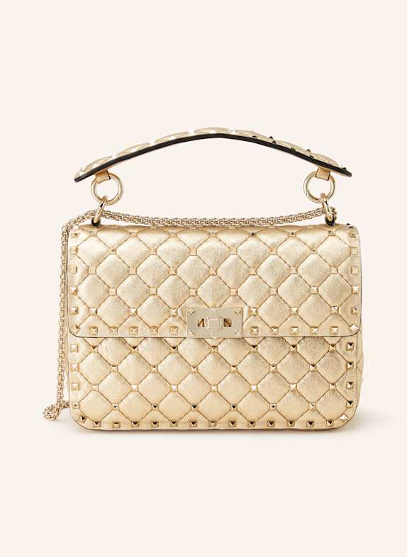 VALENTINO GARAVANI Umhängetasche ROCKSTUD SPIKE MEDIUM mit Nieten GOLD