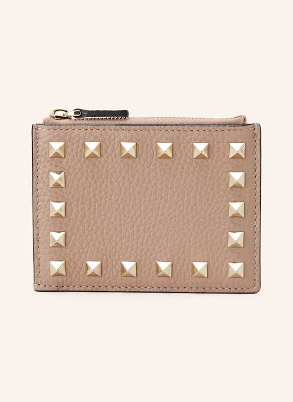 VALENTINO GARAVANI Card case ROCKSTUD with coin compartment ROSE