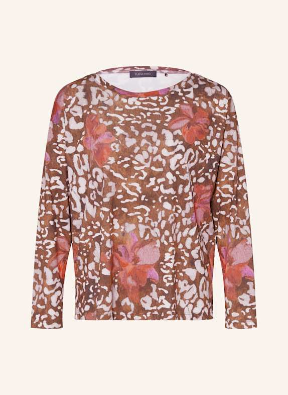 ELENA MIRO Longsleeve BRAUN/ ROT/ LILA